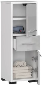 Kúpeľňová skrinka FIN 30 2D 1SZ 85 cm metalická, lesk