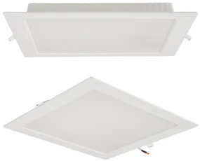 BERGE Štvorcový LED panel zapustený biely - 24W - PC - neutrálna biela