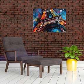 Obraz - Maľba Eiffelovej veže II. (70x50 cm)
