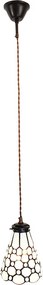 Závesná Tiffany lampa kamienky TransparentEye - Ø 15*115 cm E14/max 1*25W