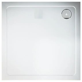 Cerano Piato, štvorcová sprchová vanička z liateho mramoru 80x80x3 cm, biela, CER-CER-GSR88