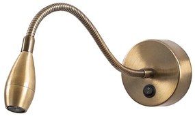 LED nástenné svietidlo v zlatej farbe Reading – Opviq lights