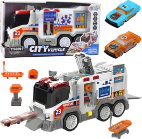 LEAN Toys Mestská ambulancia – sanitka so svetlami a zvukmi