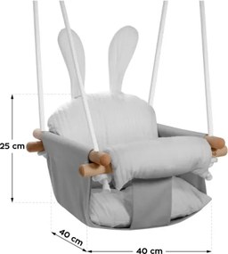 Detská hojdačka Hop 33 Rabbit Grey
