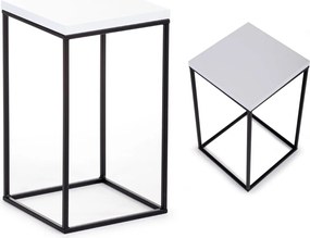 STOJAN NA KVETINÁČ BASICLOFT 40X24X24 CM ČIERNA/BIELA