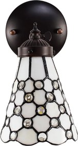 Nástenná Tiffany lampa kamienky TransparentEye - 17*12*23 cm E14/max 1*40W