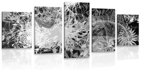 5-dielny obraz čiernobiele abstraktné umenie Varianta: 200x100