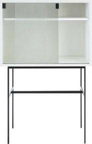 Sivobéžová vitrína s posuvnými dverami 70x109x40 cm Lekko – noo.ma