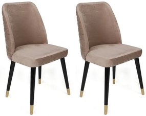 Sada jedálenských stoličiek Hugo Beige and Black,4 ks