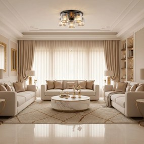 Toolight Toolight, stropné svietidlo 5xE27, EBT023-5C, čierna, OSW-01223