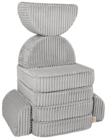 MeowBaby® Churros detská pohovka Max, Moon Dust Grey