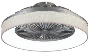 RABALUX BENICIO stropné LED svietidlo s ventilátorom, 35 W, teplá biela-studená biela, okrúhle, sivé