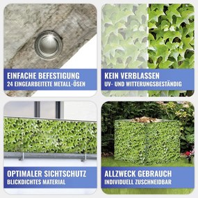 Zelená plastová balkónová zástena 500x85 cm Wilder Wein – Maximex