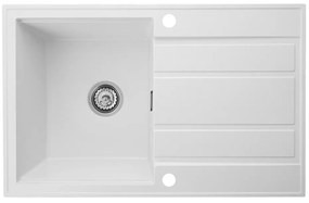 Gamma Modern 8050, 1-komorový granitový drez 790x500x210 mm, biela, GMA-ZM-8050-WH