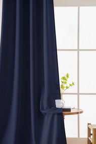 Záves OXFORD LIGHT 140x250 cm, tmavomodrý Zavesenie: Riasiaca páska