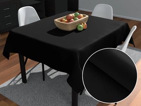 Biante Veľký teflónový štvorcový obrus TF-108 Čierny bez vzoru 150x150 cm