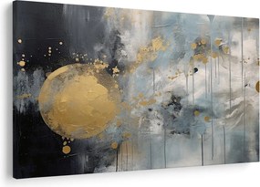 Obraz - Abstrakcia so zlatou guľou (90x60 cm)