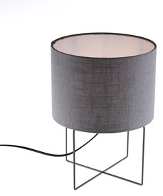 Moderná stolná lampa sivá - Hina