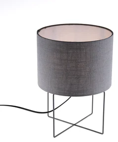 Moderná stolná lampa sivá - Hina
