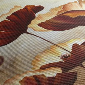 Obraz červených kvetov (120x50 cm)