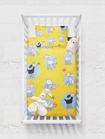 Detské bavlnené obliečky do postieľky - ovečky Veľkosť: 130x90cm/65x45cm