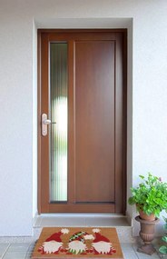 Hanse Home, Rohožka 3 vianočné trpaslíci 105674 – na von aj na doma, 45x75, červená, chodba / predsieň