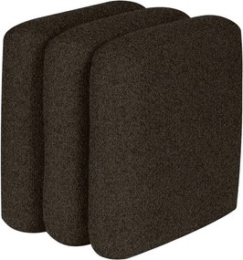 Hnedý taburet z textílie buklé Radd – noo.ma