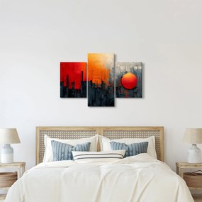 Obraz - Abstraktná maľba mesta (90x60 cm)