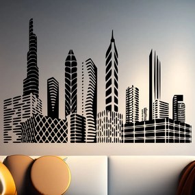 Veselá Stena Samolepka Mesto budúcnosti Farba: černá, Veľkosť: 100 x 67 cm