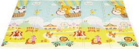 ECOTOYS detská skladacia obojstranná penová podložka 147×193 cm, protišmyk, s taškou