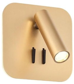 Redo 01-2977 - LED nástenné svietidlo QUDA LED/6W/230V + LED/3W CRI 90 USB zlaté