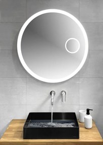 Sapho Sapho, FLOAT okrúhle LED podsvietené zrkadlo, ø 80 cm, kozm. zrkadlo, IR senzor, 3500-6500°K, biely, FT800