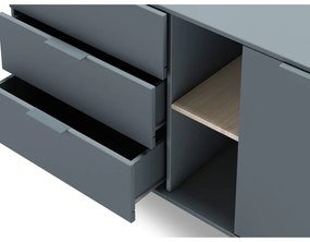 Komoda sivozelená 165x80x40 cm Pisco – Marckeric