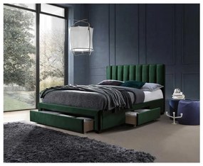 Posteľ Grace 140 × 200 cm, tmavo zelená