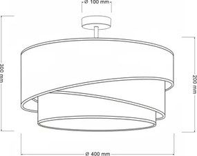 BRILAGI - Prisadený luster TRIO 1xE27/60W/230V pr. 40 cm krémová/šedá