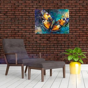 Obraz - Motýľ, olejomaľba (70x50 cm)