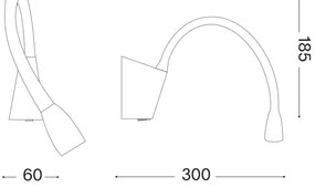 Ideal Lux - LED Flexibilná lampička GOOSE LED/3W/230V CRI 90 biela