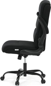 KA-K3104 BK, Komfortné kancelárske kreslo, čierna látka, čierny plast