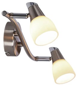 Nástenná svietiaca páska 2X40W G9 matná/chróm biela SELIA