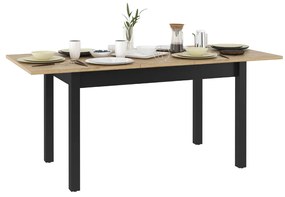 JEDÁLENSKÝ ROZKLADACÍ STÔL MAXIMO DUB ARTISAN / ČIERNY 146 - 186 cm