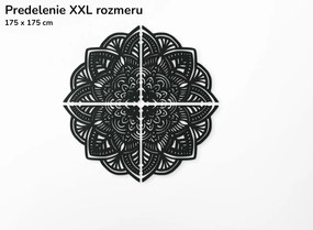drevko Drevená mandala Šťastie Rozmer obrazu: 115 x 115 cm, Farba dekorácie: Čierna