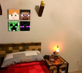 Minecraft obraz - Najlepšie postavičky na plátne - Alex, Steve, Enderman, Creeper