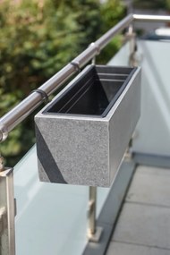 Balkónový hrantík BENNO, vláknocement, šírka 62 cm, sivý