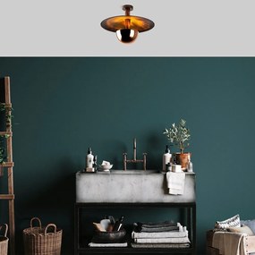 Stropné svietidlo v medenej farbe s kovovým tienidlom ø 48 cm Kurt – Opviq lights