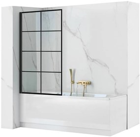 Vaňová zástena Lagos-1 fix pevný 70x140 black