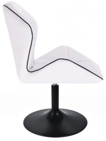 LuxuryForm DESIGN Stolička MILANO MAX na čiernom tanieri - biela