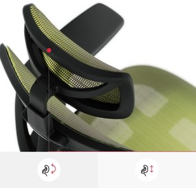 Ergonomické kreslo Diablo V-Basic, čierno-zelené