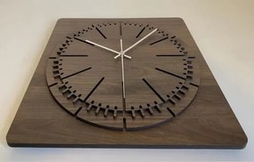 Drevené štvorcové hodiny Kronos