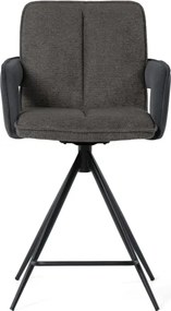 Barová stolička otočná 180° AUB-F1146 GREY2 sivá