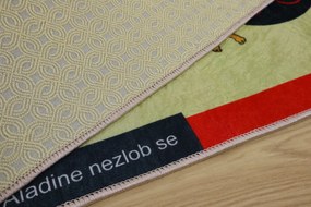 Ayyildiz, Aladinovo Človeče nehnevaj sa + figúrky a kocka, kusový koberec, 100x100, viacfarebná, detská izba